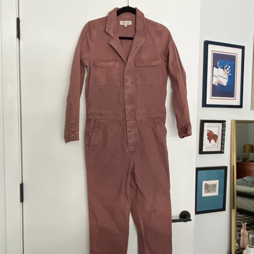 Madewell Jumpsuit Boilersuit - Size S - 100% Cotton - Pink/Mauve